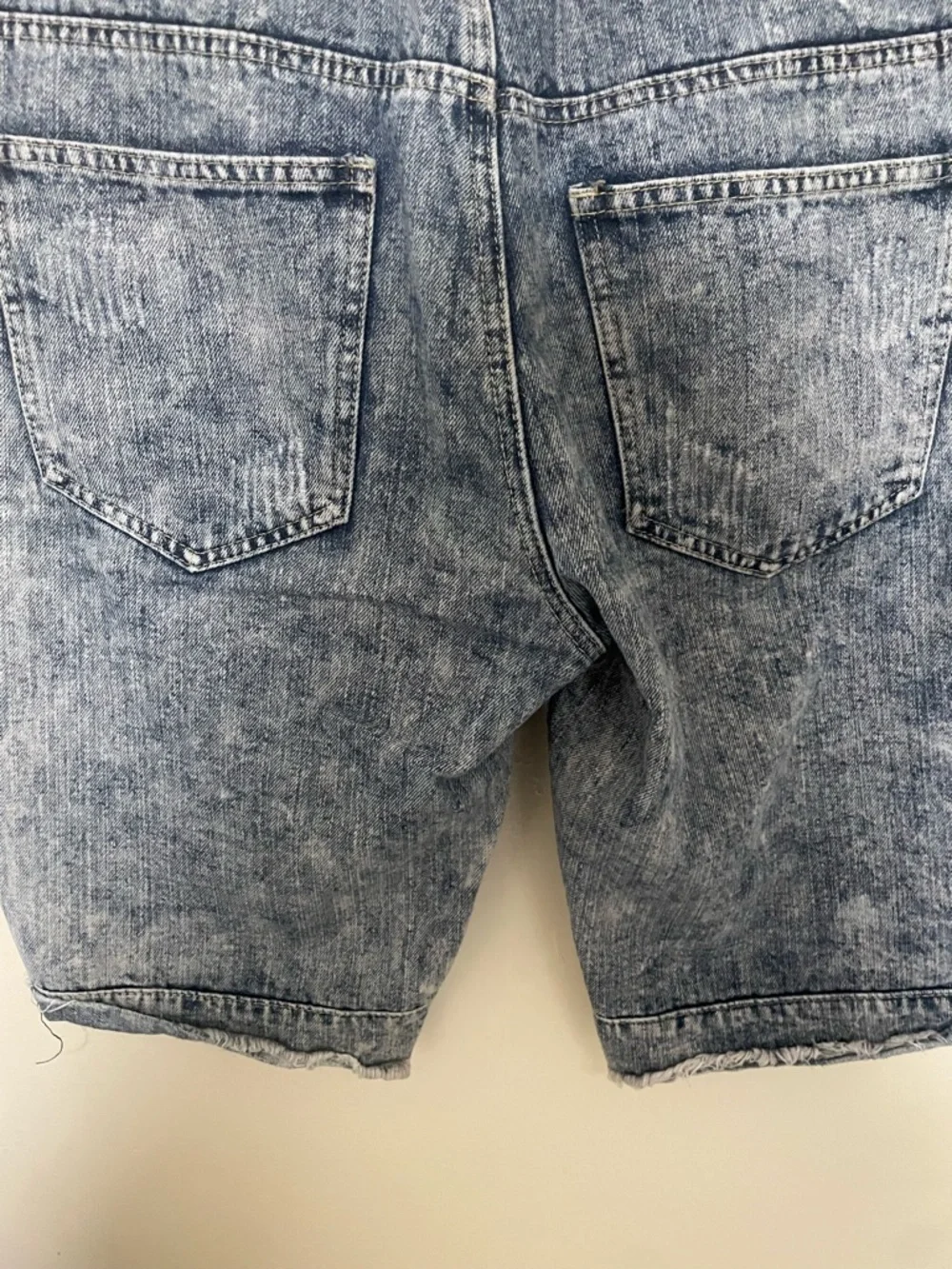 ✨Men’s Buckle Black Premier Distressed Denim Shorts Size 32
